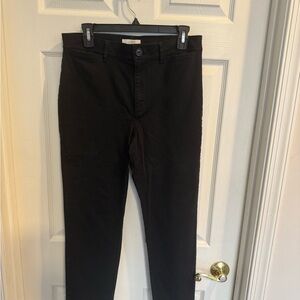 LOFT Black Ankle-Length Cropped Pants